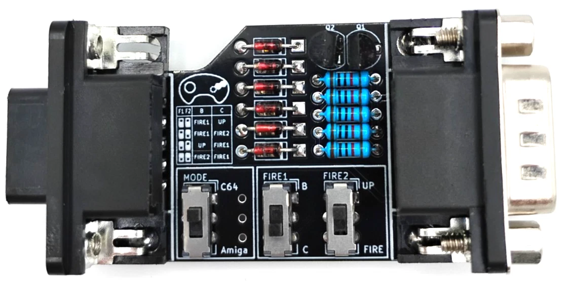 Commodore 64 & Amiga Adapter for Sega Genesis Gamepads - Standard Sega Gamepad Adapter image 1